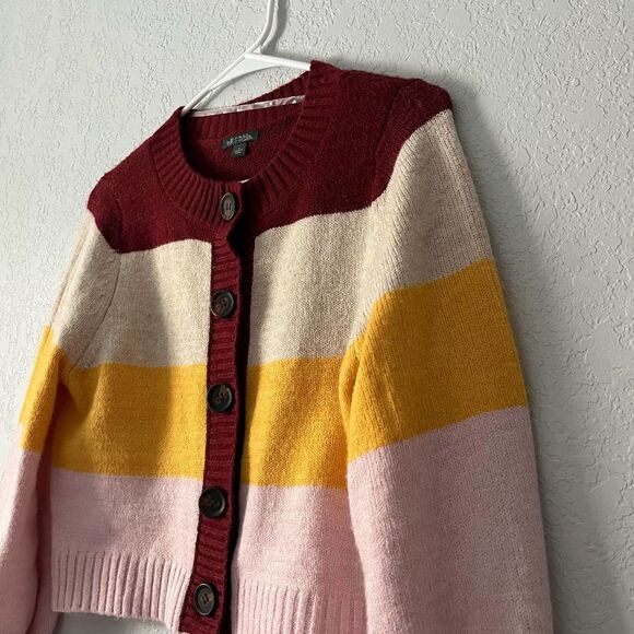 wild fable Sweaters - Wild Fable Women's / Juniors Small Muli Colored Striped Crop Cardigan